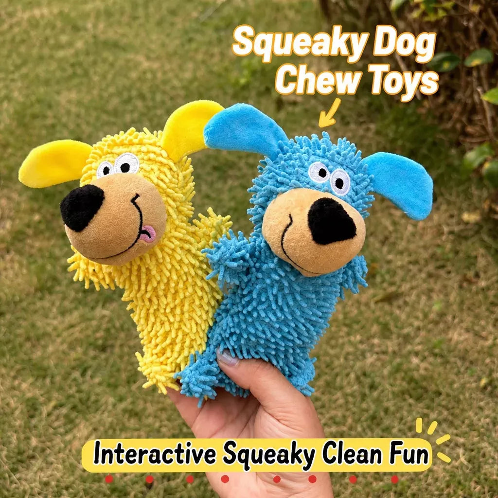 Squeaky Mop Dog Toy for Small and Medium Dogs