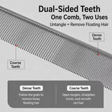 Fine-Tooth Pet Grooming Comb for Long-Haired Cats and Dogs