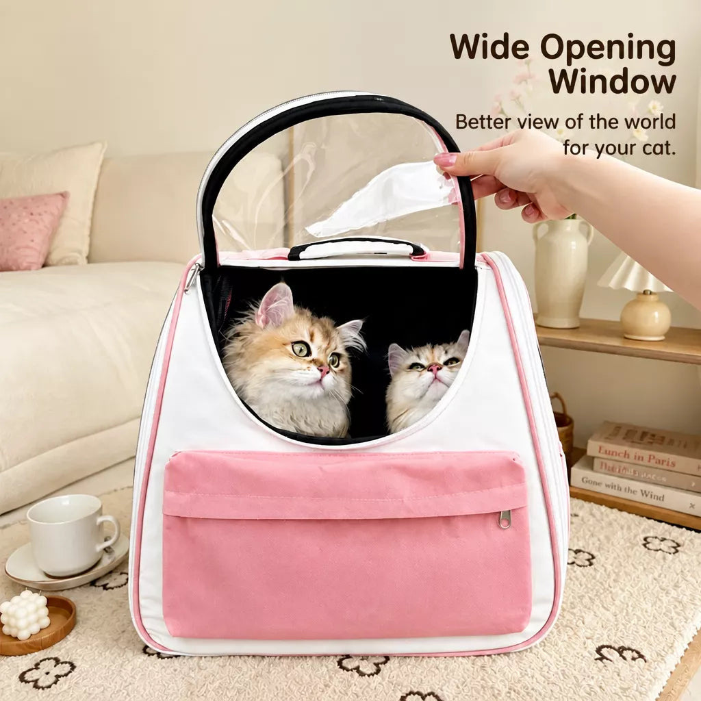 Pet Carrier Backpack with Breathable Design for Travel