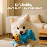 Squeaky Fleece Mop Dog Toy