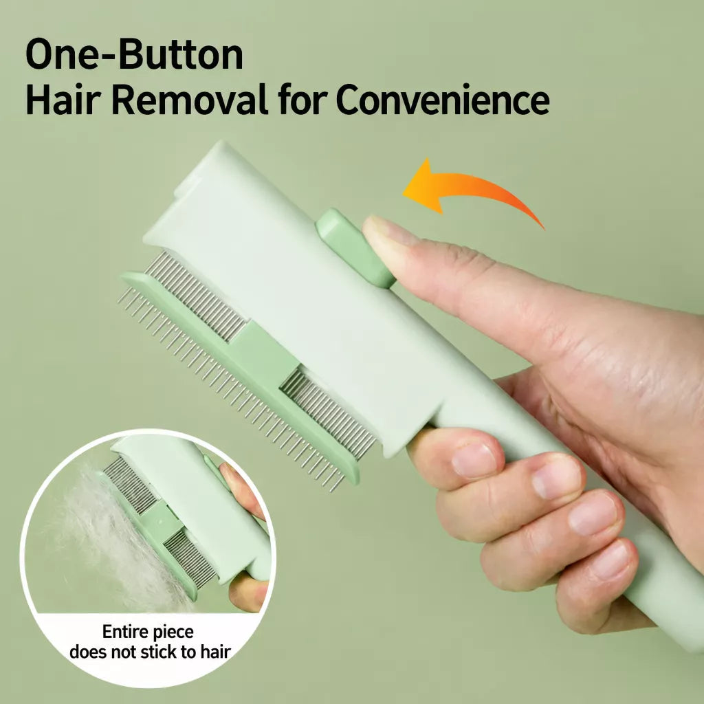 Self-Cleaning Deshedding Comb for Cats & Dogs