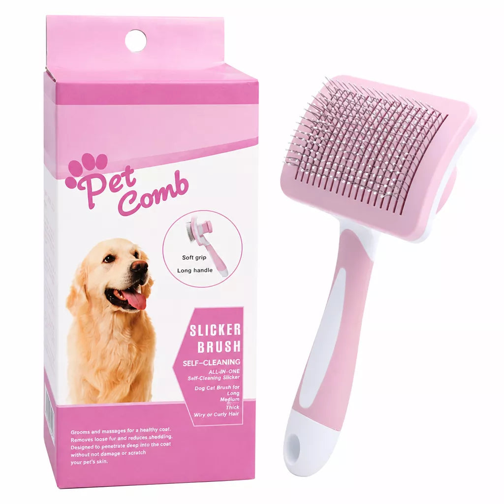 Self-Cleaning Deshedding Brush for Dogs & Cats