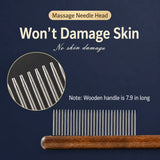 Wooden Cat Grooming Comb for Detangling and Loose Hair
