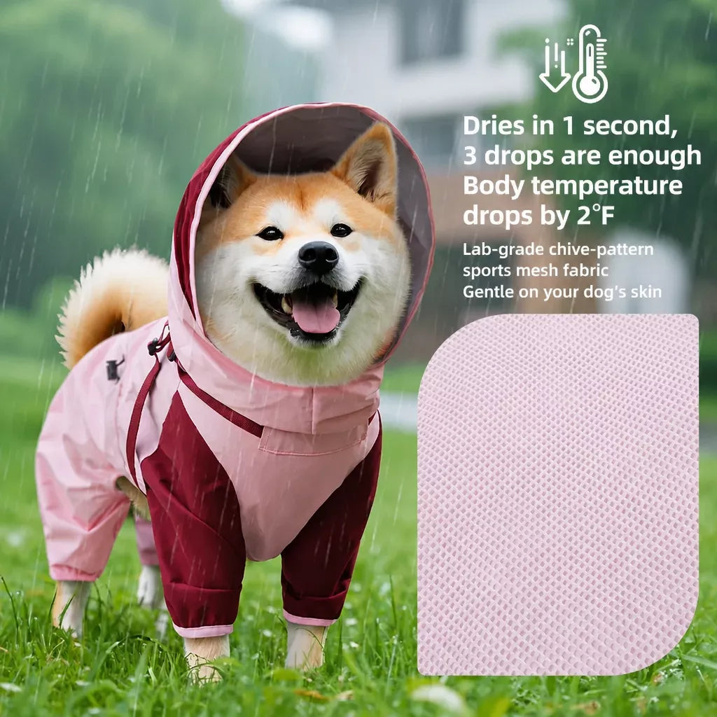 Four-Legged Waterproof Dog Raincoat