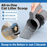 Cat Litter Scoop with Built-In Waste Bag Holder