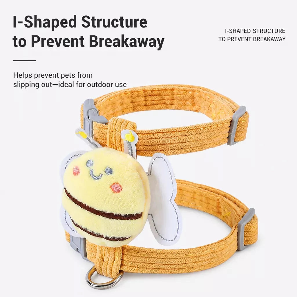 Adjustable Pet Harness and Leash Set for Cats and Small Dogs