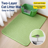 Double-Layer Cat Litter Mat with Cut-to-Fit Design