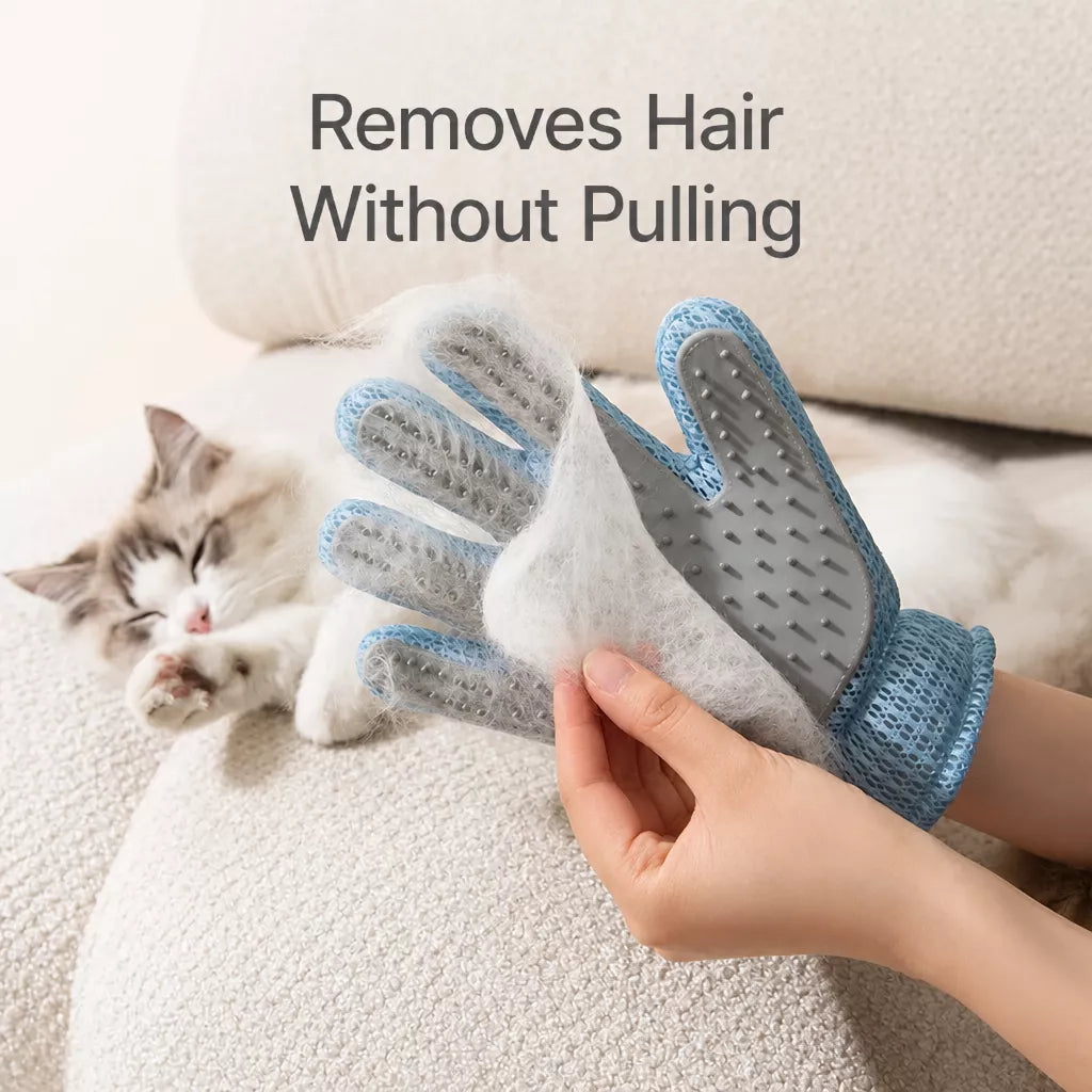 Double-Sided Pet Grooming Glove for Cats and Dogs