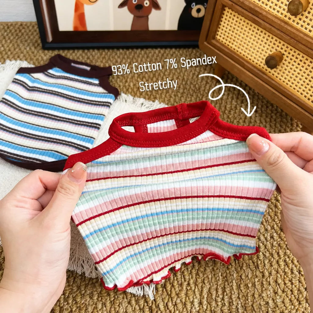 Summer Striped Cotton Pet Tank Top
