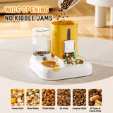 Automatic Pet Feeder with Dual Food and Water Bowls