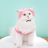 Adjustable Cotton Pet Bucket Hat with Ear Openings