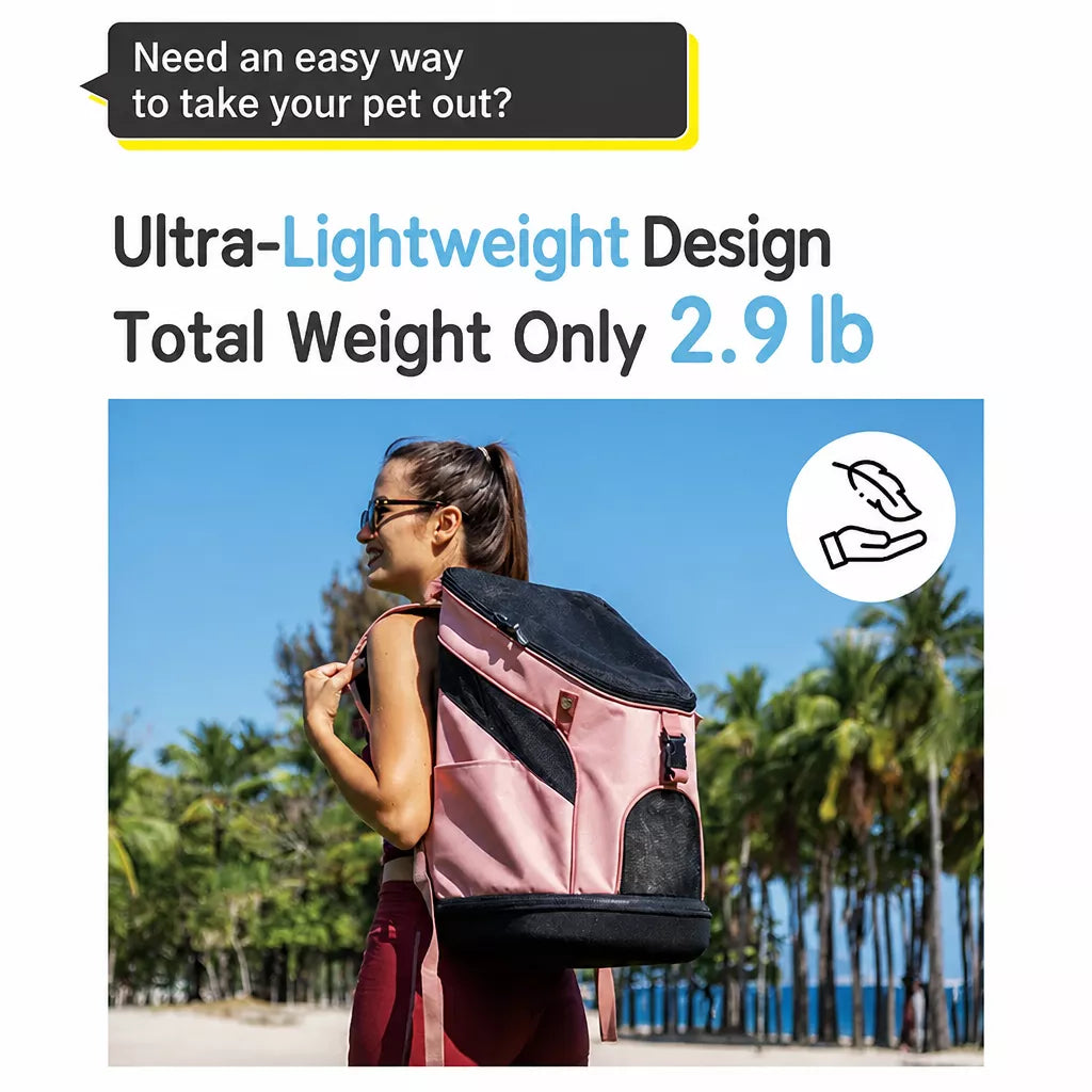 Portable Pet Backpack Carrier for Cats and Dogs
