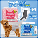 Disposable Dog Diapers for Male and Female Dogs
