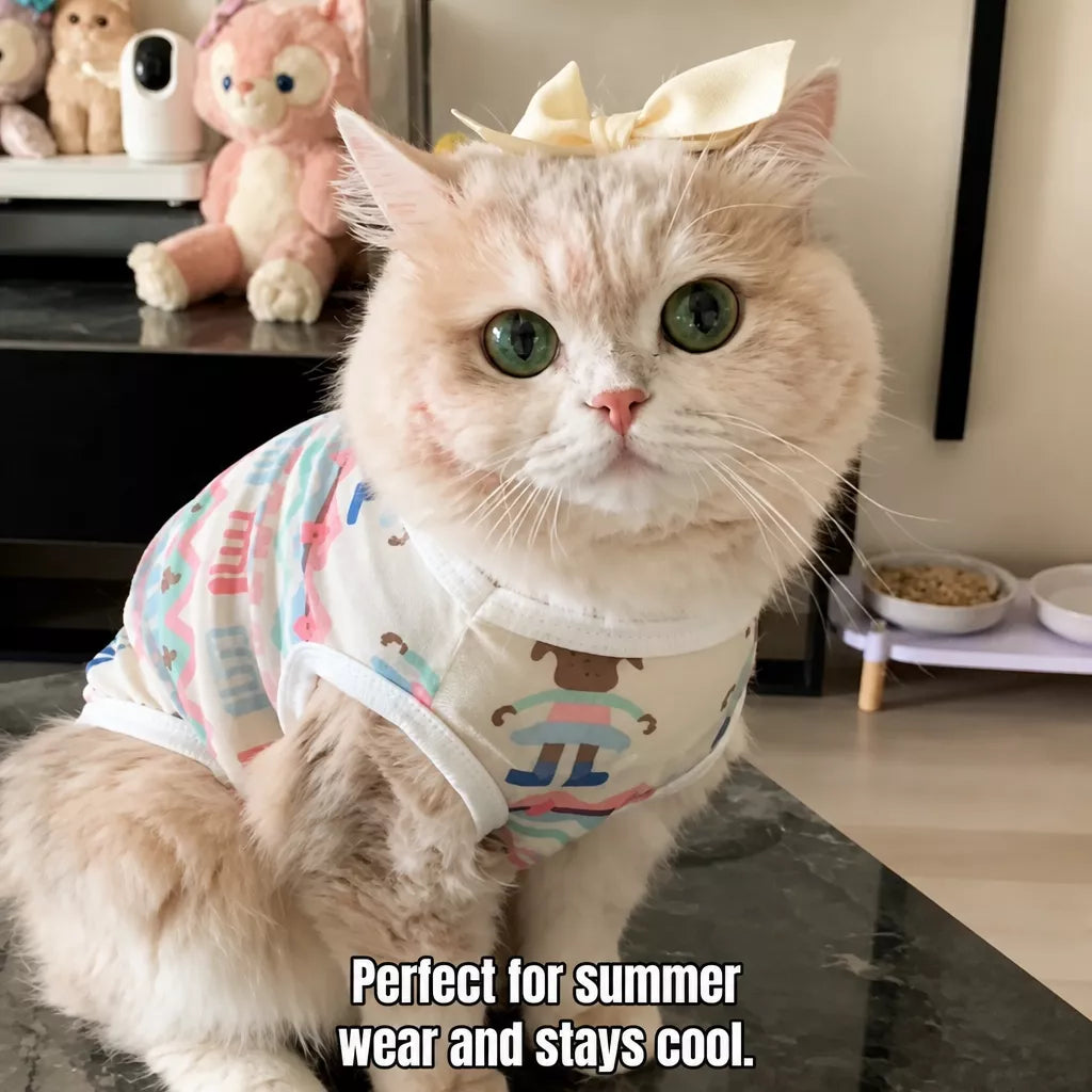 Lightweight Mesh Pet Vest for Cats and Small Dogs