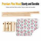Wood-Frame Cot-Style Pet Bed with Polyester Cover