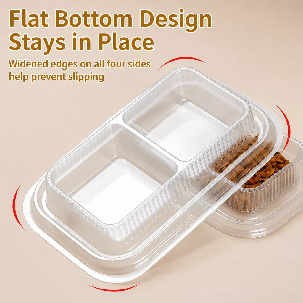 Disposable Cat Bowls for Food and Water, Single-Use Feeding Dishes
