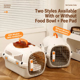Portable Plastic Pet Carrier for Cats and Small Dogs Up to 16 lb
