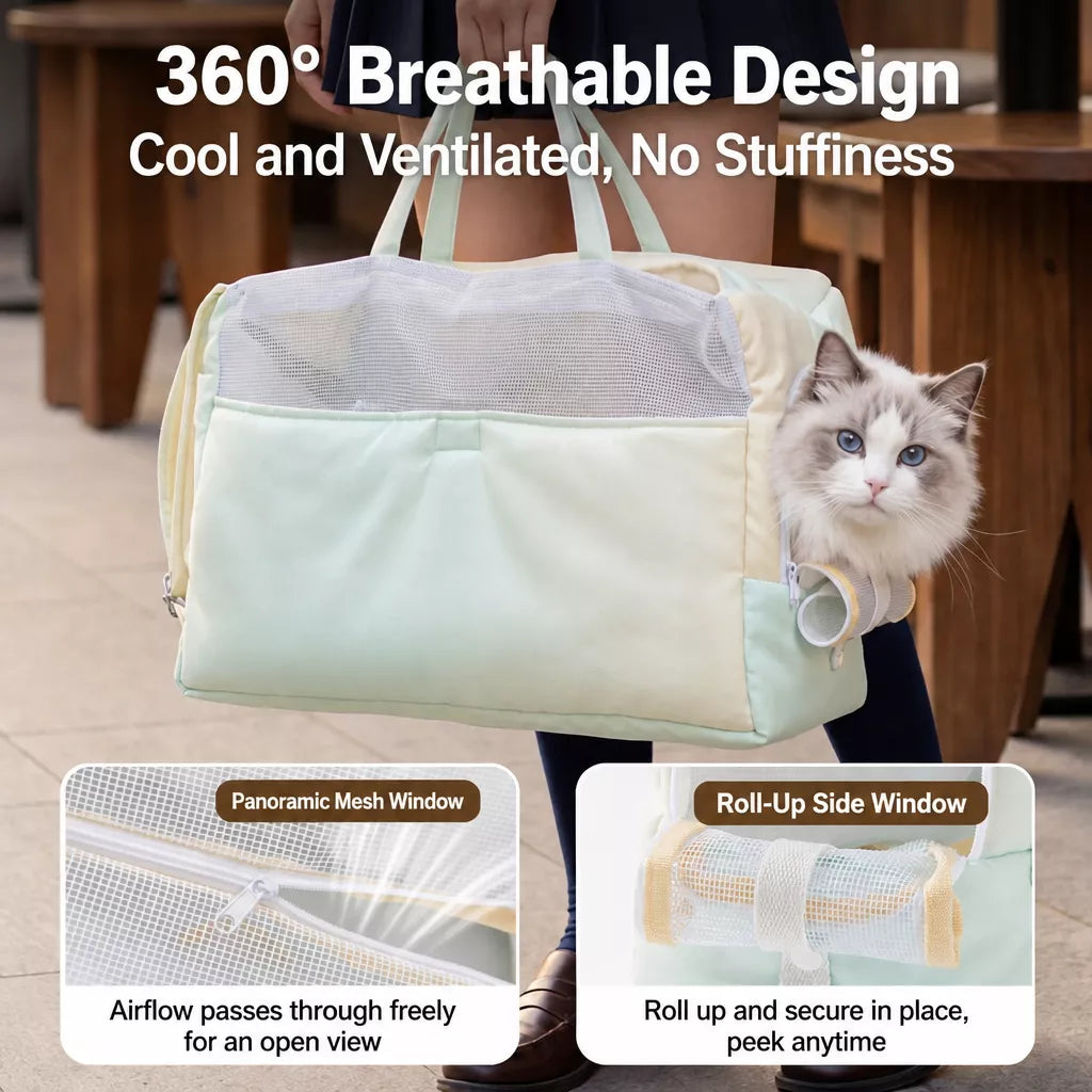 Pet Carrier Backpack & Shoulder Bag for Small Dogs and Cats