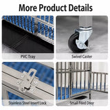 Stainless Steel Dog Crate with Tray