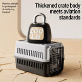 Pet Airline Travel Carrier with Hanging Bowl for Cats and Small Dogs