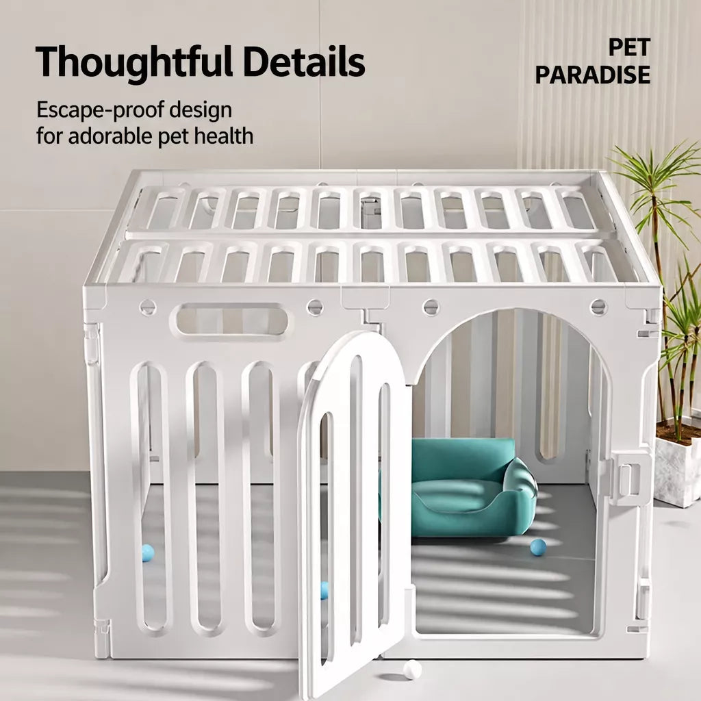 Plastic Modular Indoor Dog Playpen with Door