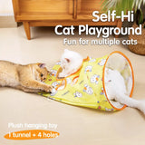 Foldable Oxford Cloth Cat Tunnel Toy with Crinkle Sound