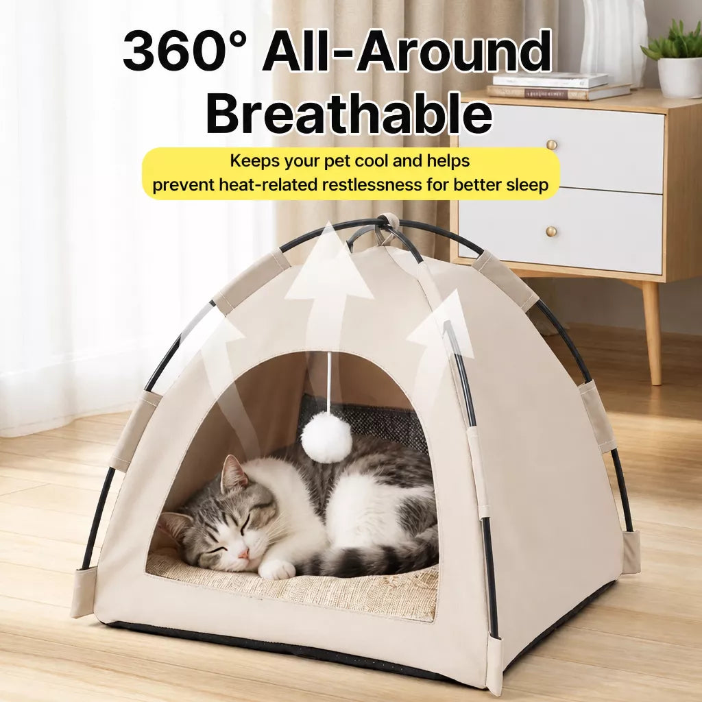 Foldable Indoor Cat Tent Bed