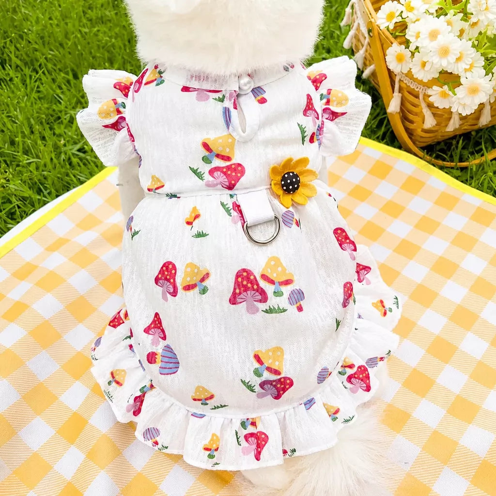 Lightweight Polyester Pet Dress for Cats and Small Dogs