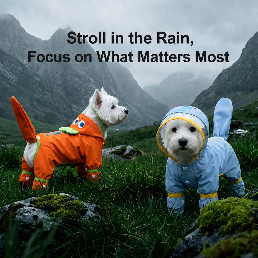 Four-Leg Raincoat for Small Dogs