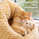 Enclosed Chicken-Shaped Cat Bed with Plush Interior