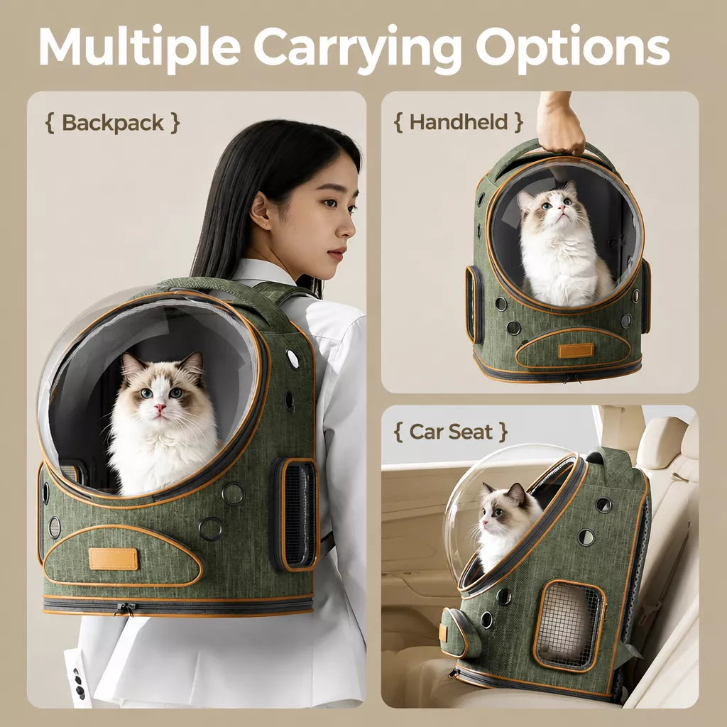 Pet Carrier Backpack with Panoramic Window