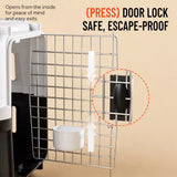 Pet Airline Travel Carrier with Hanging Bowl for Cats and Small Dogs
