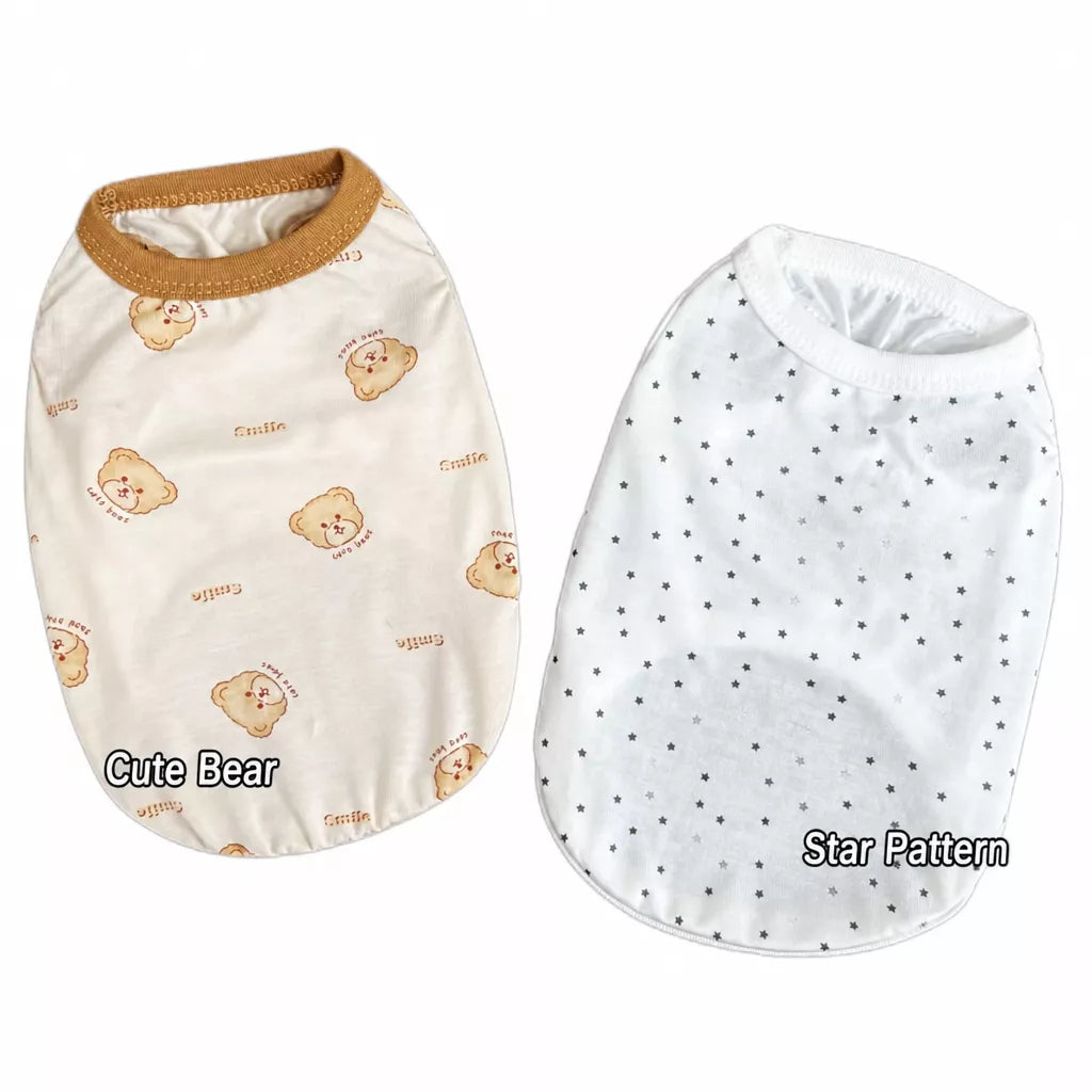 Lightweight Star Print Pet Vest for Small Dogs and Cats