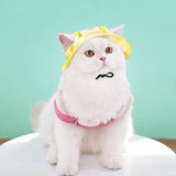 Adjustable Cotton Pet Bucket Hat with Ear Openings