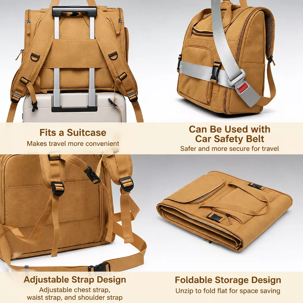 Expandable Pet Carrier Backpack for Cats and Small Dogs