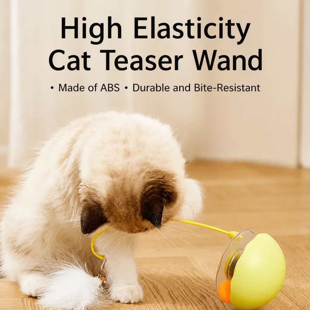 Wobble Cat Toy with Feather Accessory