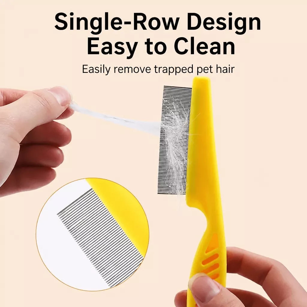Fine-Tooth Flea Comb for Dogs & Cats