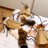 Cockroach-Inspired Cat Costume with Matching Collar