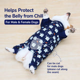 Waterproof Four-Leg Dog Raincoat with Belly Coverage