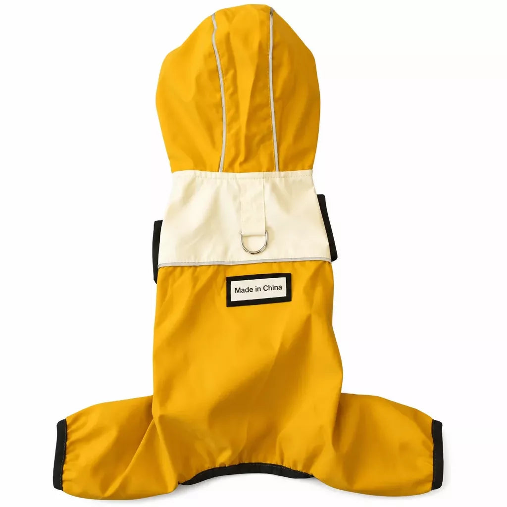 Four-Leg Polyester Dog Raincoat for Rainy-Day Walks