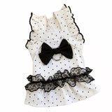 Polka Dot Flutter-Sleeve Pet Dress for Cats & Small Dogs