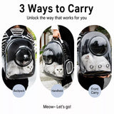 Cat Backpack Carrier with Panoramic Window and Side Vents