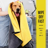 Quick-Dry Polyester Pet Bath Towel for Dogs & Cats