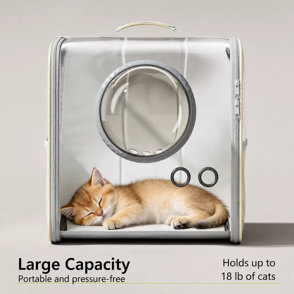 Breathable Pet Carrier Backpack for Cats and Small Dogs