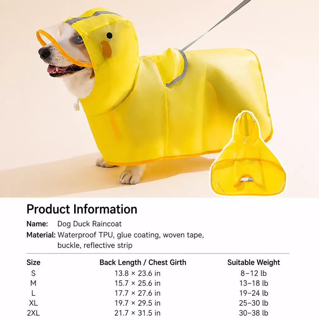 Dog Raincoat with Belly Coverage for Small to Medium Dogs