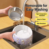 Tip-Resistant Stainless Steel Pet Bowl for Dogs and Cats