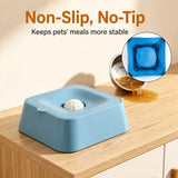 Pet Slow Feeder Bowl with Lick Ball and Water Dish