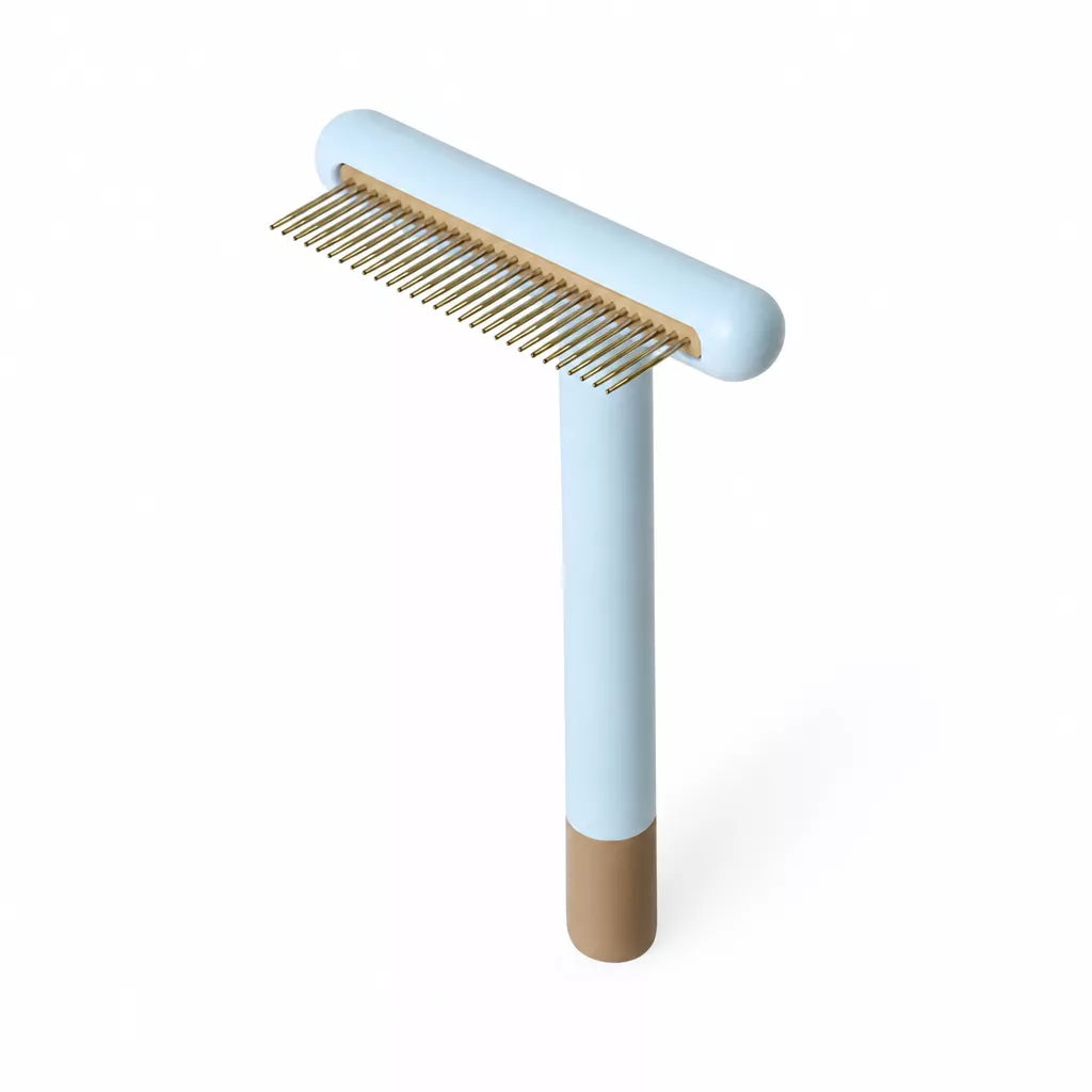 Long- and Short-Tooth Pet Rake Comb for Dogs and Cats