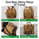 Expandable Cat Carrier Backpack with Ventilation