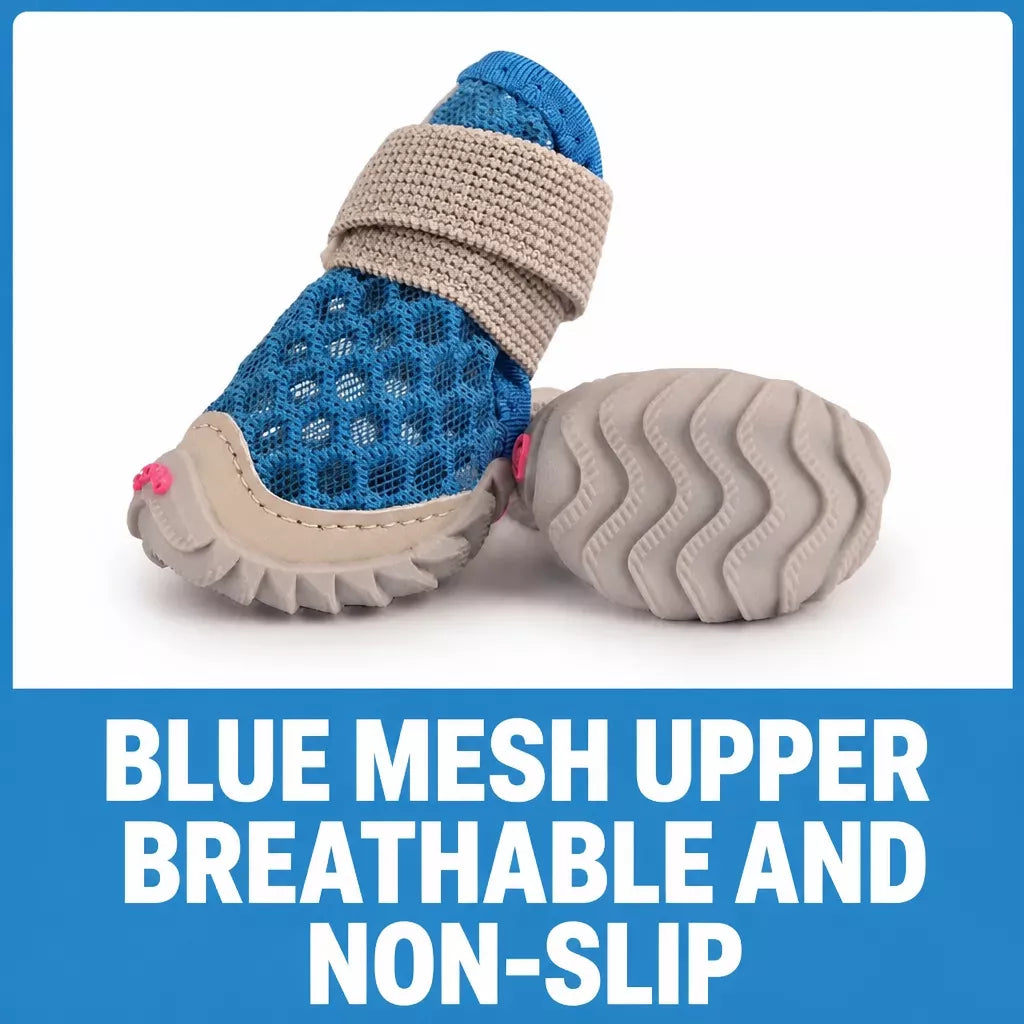 Breathable Mesh Dog Shoes with Soft Soles
